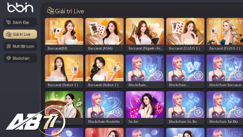 Trải nghiệm độc đáo tại sảnh BBIN Casino