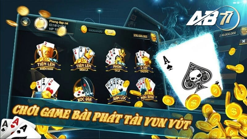 Trải nghiệm cá cược bùng nổ tại game bài AB77