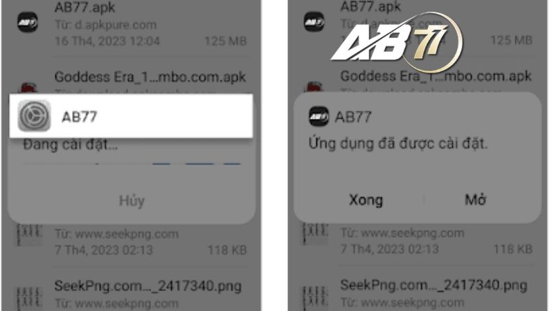 Hướng dẫn tải app AB77 đối với Android